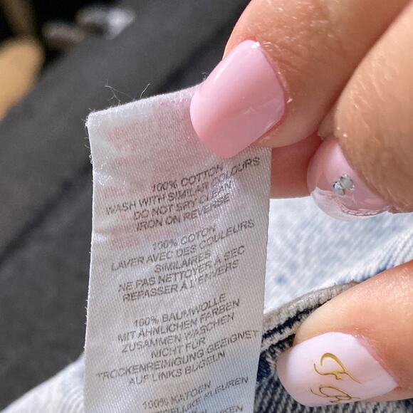 Boohoo Man Mens Jeans Blue Denim Slim Straight Raw Hems Distress 100% Cotton 28R - Picture 5 of 16